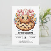 おもしろいカスタムスイーツクッキー誕生日 招待状 (スタンド正面)