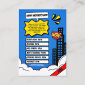 おもしろいカスタムスーパーママ漫画 コーリングカード (裏面)