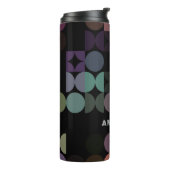 おもしろいカスタムティール(緑がかった色)ブルーパープルブラックアートパターン タンブラー (回転左)