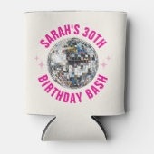 おもしろいカスタムディスコボール30歳の誕生日のお祝い 缶クーラー (正面)