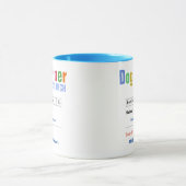 おもしろいカスタムドッグトレーナーギフトマグ マグカップ (中央)