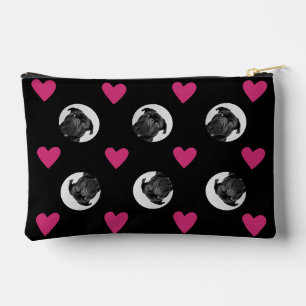 おもしろいカスタムドッグ顔メイクバッグ化粧用パウチ アクセサリーポーチ