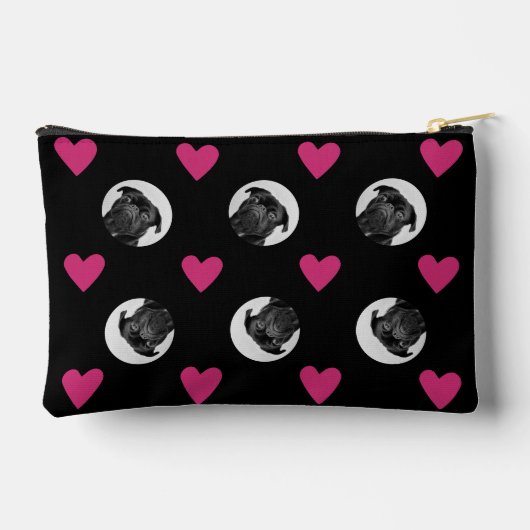 おもしろいカスタムドッグ顔メイクバッグ化粧用パウチ アクセサリーポーチ (裏面)