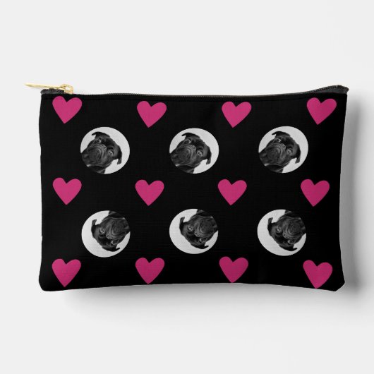 おもしろいカスタムドッグ顔メイクバッグ化粧用パウチ アクセサリーポーチ (正面)