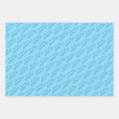 おもしろいカスタムハッピーバースデーパターンピンクブルーグリーン ラッピングペーパーシート (正面2)