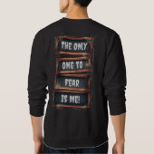 おもしろいカスタムハロウィーンスケルトン スウェットシャツ (裏面)