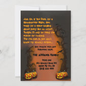 おもしろいカスタムハロウィーンリパーシェフディナーパーティー 招待状 (裏面)