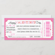 おもしろいカスタムバレンタインデーのギフト券