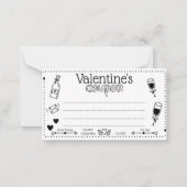 おもしろいカスタムバレンタイン/記念日カップルクーポン ノートカード (正面)