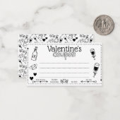 おもしろいカスタムバレンタイン/記念日カップルクーポン ノートカード (正面/裏面インサイチュ)