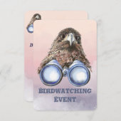 おもしろいカスタムバードウォッチンバースデーパーティー招待状 招待状 (正面/裏面)