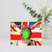 おもしろいカスタムパンククイーンクリスマスグリーティング… シーズンポストカード (スタンド正面)