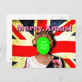 おもしろいカスタムパンククイーンクリスマスグリーティング… シーズンポストカード (正面/裏面)