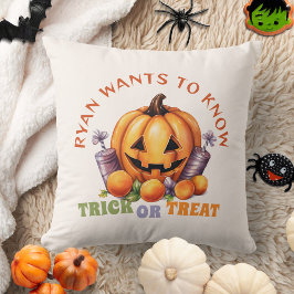 おもしろいカスタムパンプキンハロウィーントリート クッション