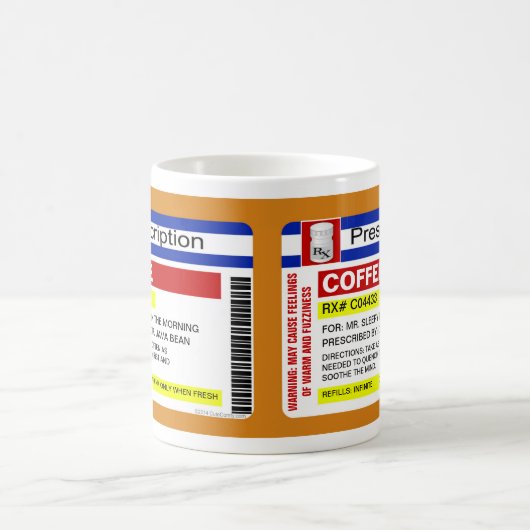 おもしろいカスタムパーソナライズされた処方コーヒーマグ コーヒーマグカップ (中央)