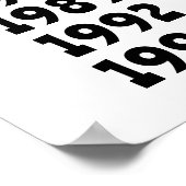 おもしろいカスタムファミリー5誕生年署名ポスターギフト ポスター (角)