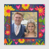 おもしろいカスタムファミリ写真ハートカラフルフローラ (正面)