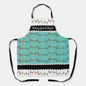 おもしろいカスタムフェスティバルクリスマスツリーライトパターン エプロン (正面)