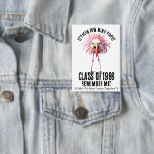 おもしろいカスタムフラミンゴスクールクラス懇親会 缶バッジ (インサイチュ)