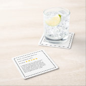 おもしろいカスタムブッククラブドリンクコースター スクエアペーパーコースター (インサイチュ)