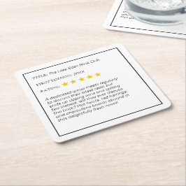 おもしろいカスタムブッククラブドリンクコースター スクエアペーパーコースター