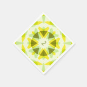 おもしろいカスタムブライトイエローグリーン誕生日星 スタンダードカクテルナプキン (角)