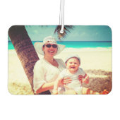 おもしろいカスタムブライトフィルターファミリーフォトキープサケ カーエアーフレッシュナー (裏面)