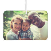 おもしろいカスタムブライトフィルターファミリーフォトキープサケ カーエアーフレッシュナー (正面)