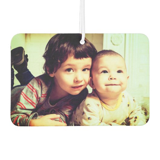 おもしろいカスタムブライトフィルタ子供たち写真ギフト カーエアーフレッシュナー (正面)