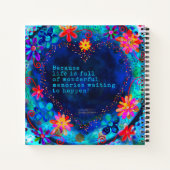 おもしろいカスタムブルーハートマイバケットリスト帳 ノートブック (裏面)