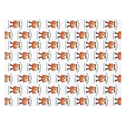 おもしろいカスタムプディングメリークリスマス テーブルクロス (正面(横))