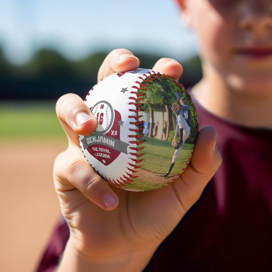 おもしろいカスタムプレイヤー名&ナンバーツーフォトスポーティ 野球ボール