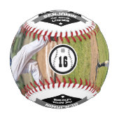 おもしろいカスタムプレイヤー名&ナンバーツーフォトスポーティ 野球ボール (正面)