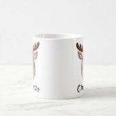 おもしろいカスタムベビー顔写真クリスマストインデナー コーヒーマグカップ (中央)