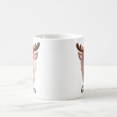 おもしろいカスタムベビー顔写真クリスマストインデナー コーヒーマグカップ (中央)