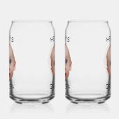 おもしろいカスタムベビー顔 ガラス缶 (左)