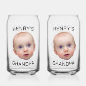 おもしろいカスタムベビー顔 ガラス缶 (裏面)