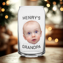 おもしろいカスタムベビー顔 ガラス缶