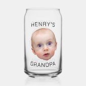 おもしろいカスタムベビー顔 ガラス缶 (正面)