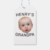 おもしろいカスタムベビー顔 ギフトタグ (正面)