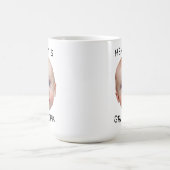 おもしろいカスタムベビー顔 コーヒーマグカップ (中央)