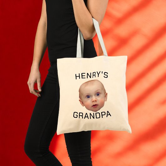 おもしろいカスタムベビー顔 トートバッグ