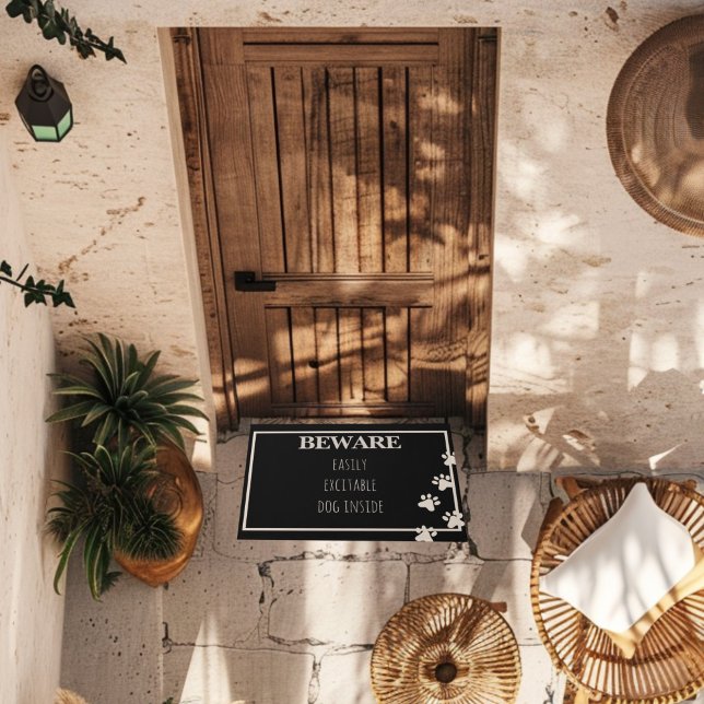 おもしろいカスタムペットキャットドッグポーズモダンタイポグラフィ ドアマット (クリエイターアップロード済み)