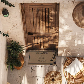 おもしろいカスタムペットキャットドッグポーズモダンタイポグラフィ ドアマット