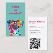 おもしろいカスタムペットシッタードッグウォーカー 名刺 (正面/裏面)