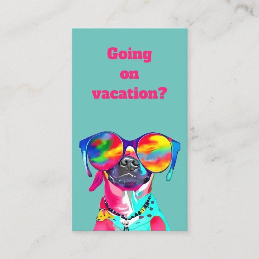 おもしろいカスタムペットシッタードッグウォーカー 名刺 (正面)