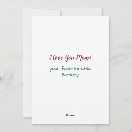 おもしろいカスタムペットフォトドッグマメリークリスマスホール シーズンカード (裏面)