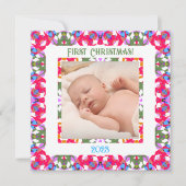 おもしろいカスタムホリーすてきクリスマス明るい写真ギフト (正面)