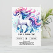 おもしろいカスタムホース誕生日 招待状 (スタンド正面)