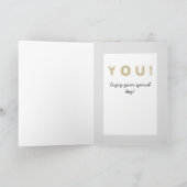 おもしろいカスタムマンの誕生日 カード (内部)